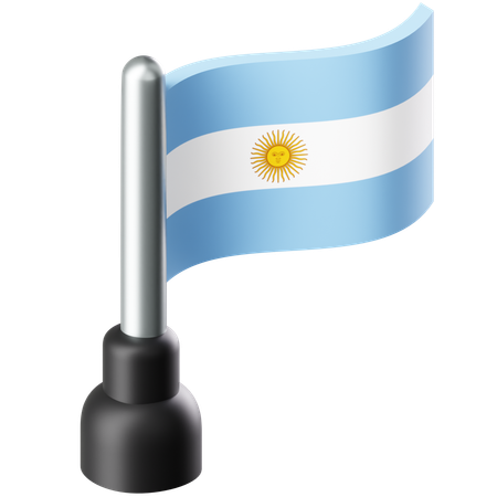 Bandera de argentina  3D Icon