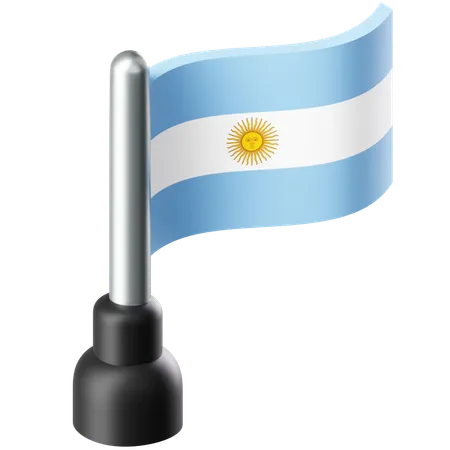 Bandera de argentina  3D Icon