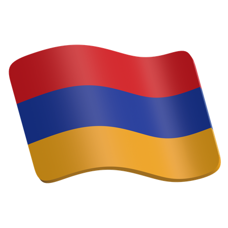 Bandera de armenia  3D Icon