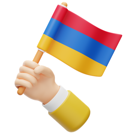 Bandera de armenia  3D Icon