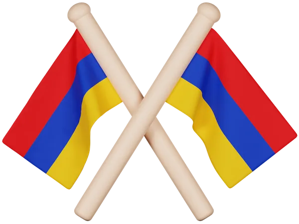 Bandera de armenia  3D Icon