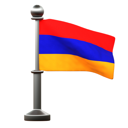 Bandera de armenia  3D Icon