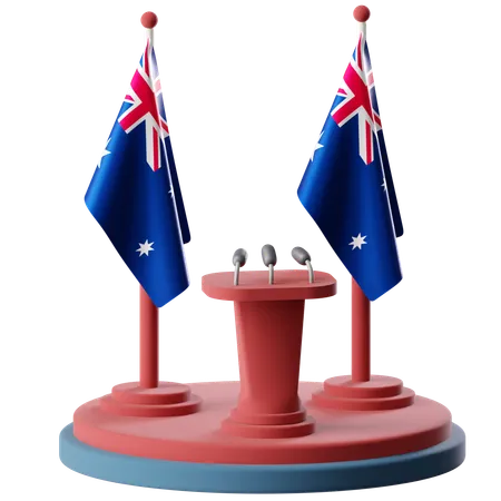 Bandera de australia  3D Icon