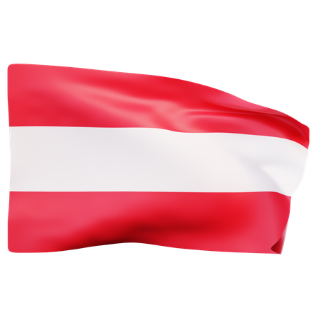 Bandera de austria  3D Icon