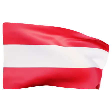 Bandera de austria  3D Icon