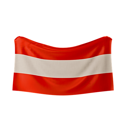 Bandera de austria  3D Icon