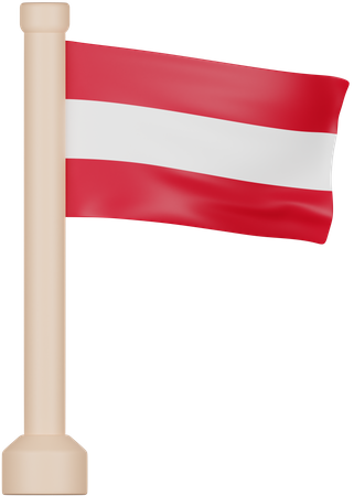 Bandera de austria  3D Icon