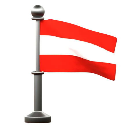 Bandera de austria  3D Icon