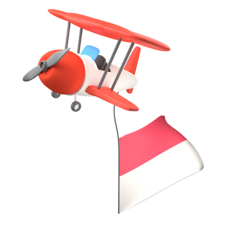 Bandera de avion  3D Icon