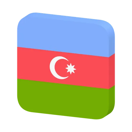 Bandera de azerbaiyán  3D Icon