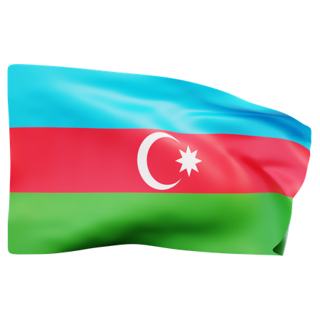 Bandera de azerbaiyán  3D Icon