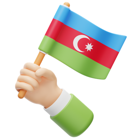 Bandera de azerbaiyán  3D Icon