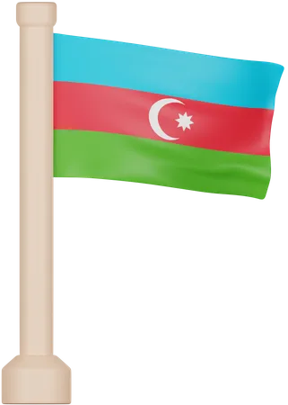 Bandera de azerbaiyán  3D Icon