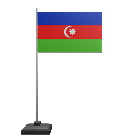 Bandera de azerbaiyán  3D Icon