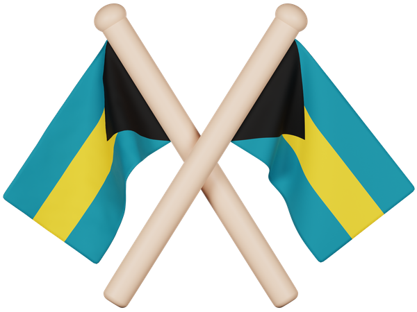 Bandera de bahamas  3D Icon