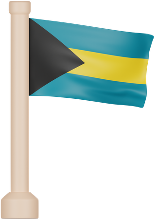 Bandera de bahamas  3D Icon