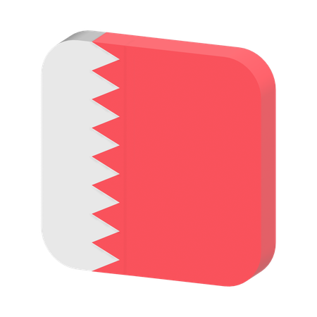 Bandera de bahrein  3D Icon