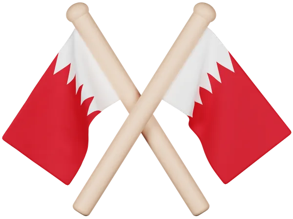 Bandera de bahrein  3D Icon