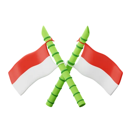 Bandera de bambú  3D Icon
