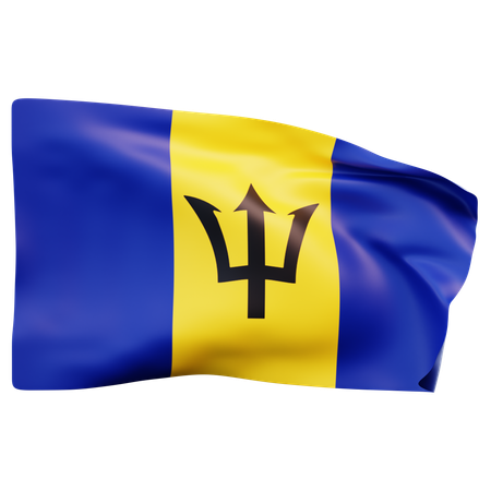 Bandera de barbados  3D Icon