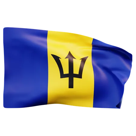 Bandera de barbados  3D Icon