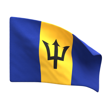 Bandera de barbados  3D Icon