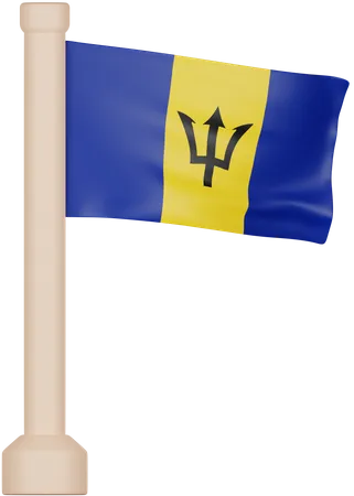 Bandera de barbados  3D Icon