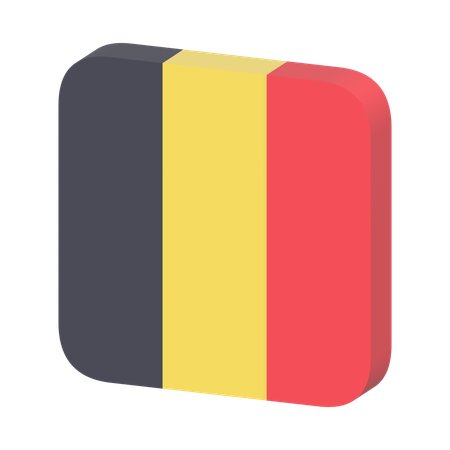 Bandera de bélgica  3D Icon