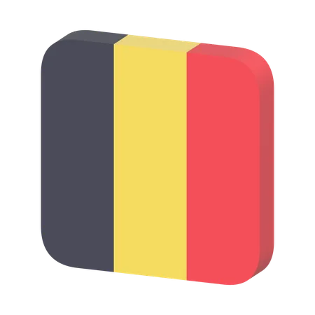 Bandera de bélgica  3D Icon