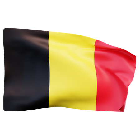 Bandera de bélgica  3D Icon