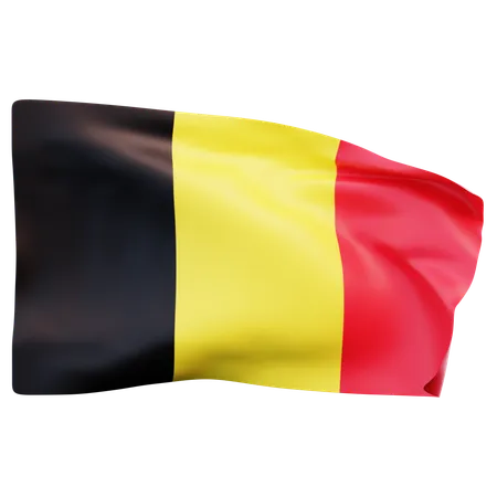 Bandera de bélgica  3D Icon