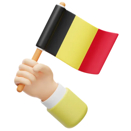 Bandera de bélgica  3D Icon