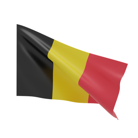 Bandera de bélgica  3D Illustration