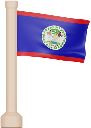 Bandera de belice  3D Icon