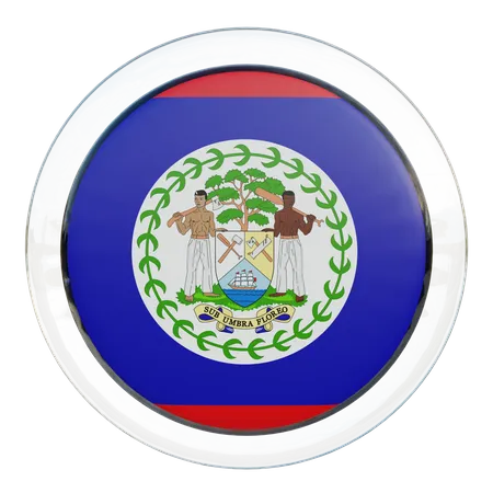 Vidrio de bandera de Belice  3D Flag