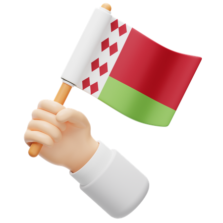 Bandera de bielorrusia  3D Icon