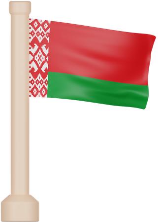 Bandera de bielorrusia  3D Icon
