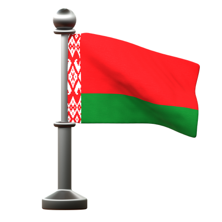 Bandera de bielorrusia  3D Icon