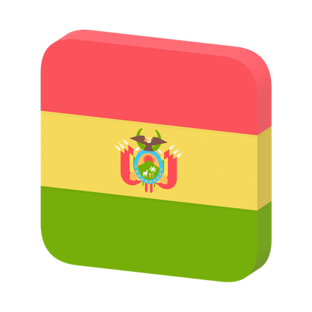 Bandera boliviana  3D Icon