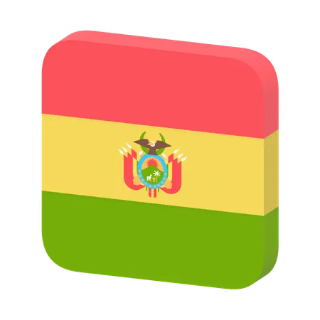 Bandera boliviana  3D Icon