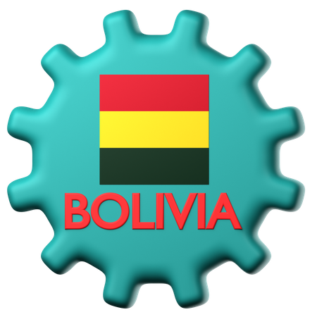 Bandera boliviana  3D Icon