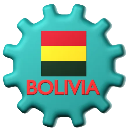 Bandera boliviana  3D Icon
