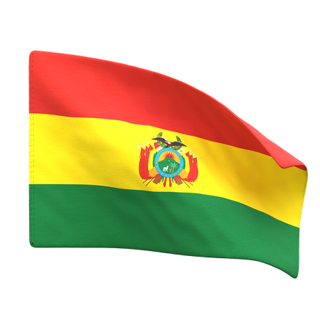 Bandera boliviana  3D Icon