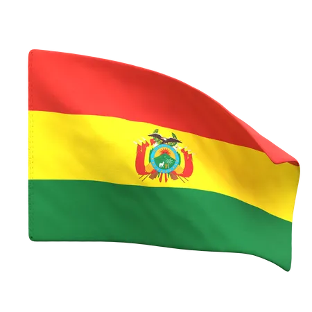 Bandera boliviana  3D Icon