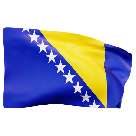 Bandera de bosnia y herzegovina  3D Icon