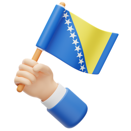 Bandera de bosnia y herzegovina  3D Icon