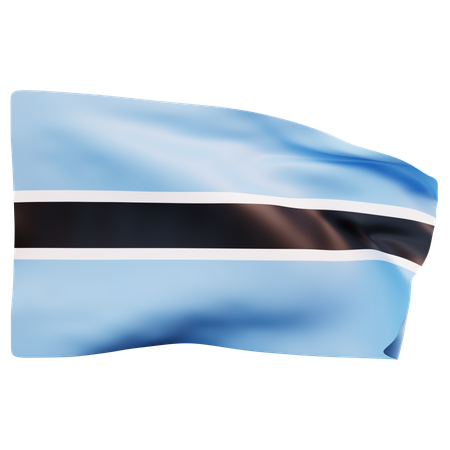 Bandera de botsuana  3D Icon