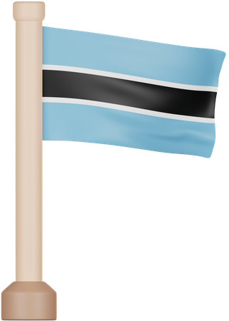 Bandera de botsuana  3D Icon