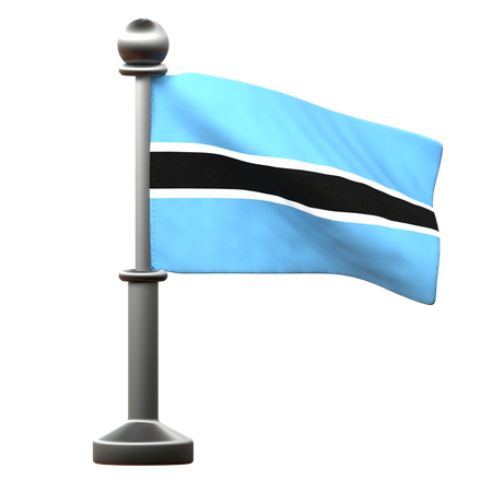 Bandera de botsuana  3D Icon