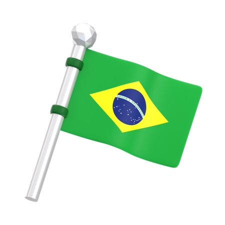 Bandera de brasil  3D Icon